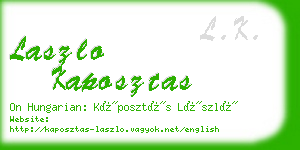 laszlo kaposztas business card